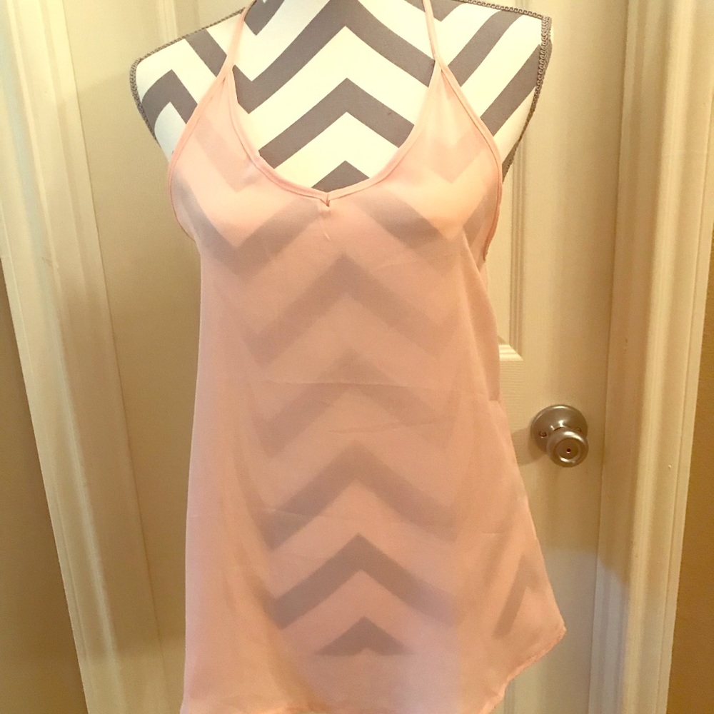 Sheer strappy blouse